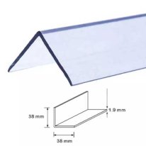 Transparent PVC corner protector trim for wall edges