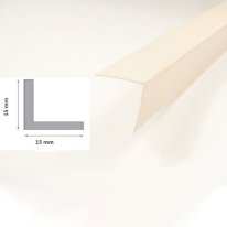 1m Long Plastic PVC Ivory Corner 90 Degree Angle Trim