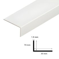 1m PVC Plastic Unequal White Corner 90 Degree Angle Trim