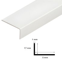 1m PVC Plastic Unequal White Corner 90 Degree Angle Trim