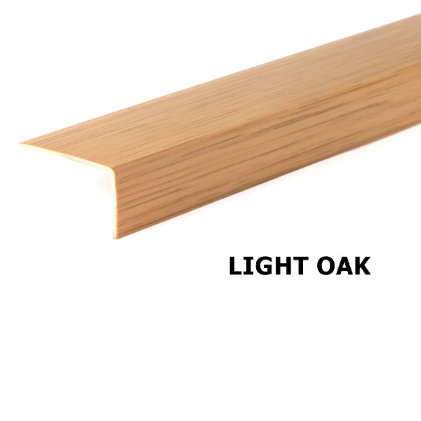 2.5 Metre Unequal Wood Effect Plastic 90 Degree Angle Trim PVC Corner