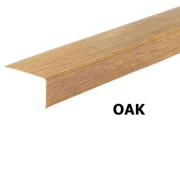 2.5 Metre Unequal Wood Effect Plastic 90 Degree Angle Trim PVC Corner