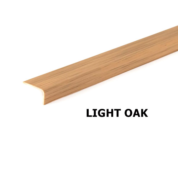 2.5 Metre Unequal Wood Effect Plastic 90 Degree Angle Trim PVC Corner