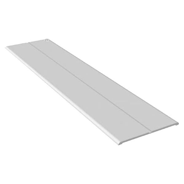 2.5m white flexible UPVC corner trim installed in hallway