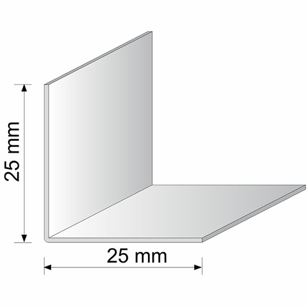 2.5m Heavy Duty Yellow PVC Corner Angle Wall Trim