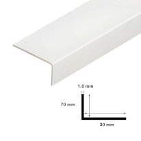 2.5m Unequal PVC Plastic 90 Degree Angle Trim Corner Protector