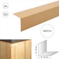 2.75m PVC Wood Effect Wall Corner Trim for Protection