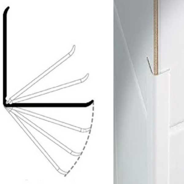 5m Long White Flexible Angle UPVC Corner Trim