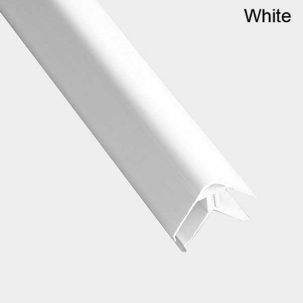 PVC White 2-Part Secure Panel Corner for 7.5/8mm Panels