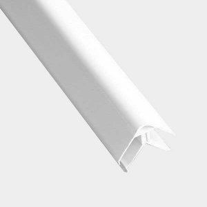PVC White 2-Part Secure Panel Corner for 7.5/8mm Panels