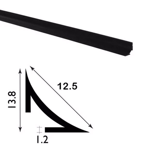 Durable PVC Plastic Scotia Trim - 2.44m Long
