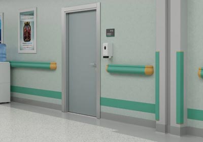 Wall corner protector installed to prevent damage in a modern home interior