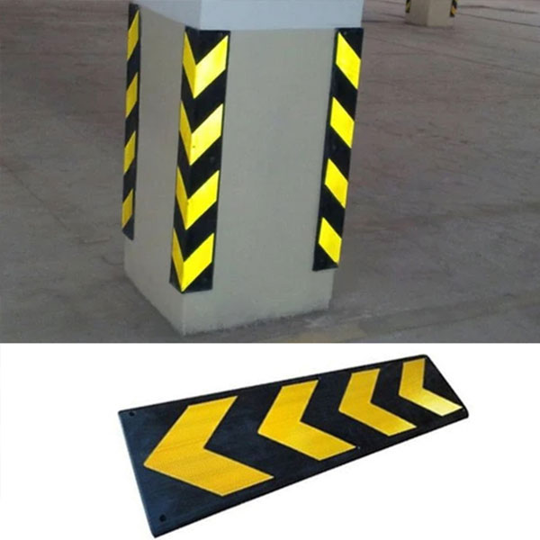Medium-duty flat rubber corner protector