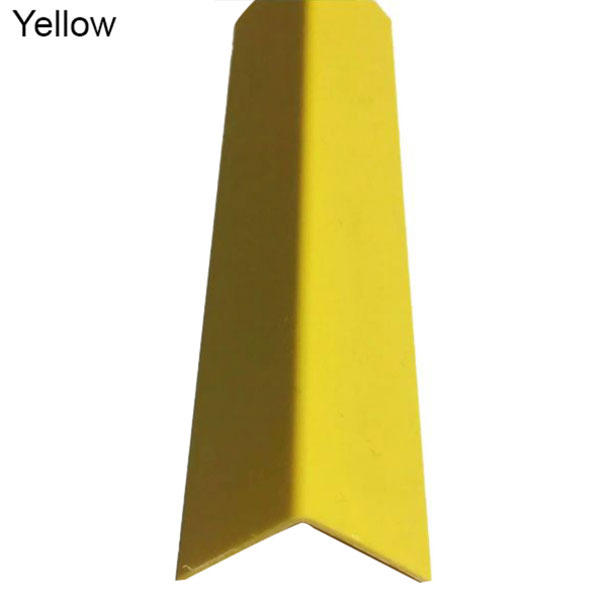 PVC 90° corner trim on wall