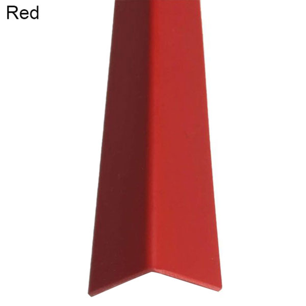 PVC 90° corner trim on wall