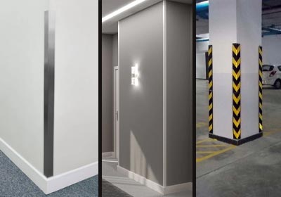 Comparison of PVC, rubber, and aluminium wall corner protectors for durability and protection