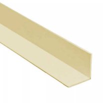 Durable corner guard in cream for walls in decorative finish